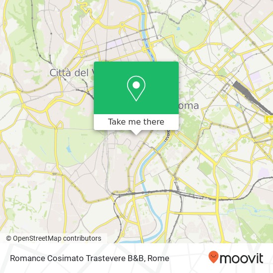 Romance Cosimato Trastevere B&B map