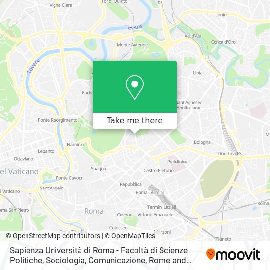 Sapienza Università di Roma - Facoltà di Scienze Politiche, Sociologia, Comunicazione map