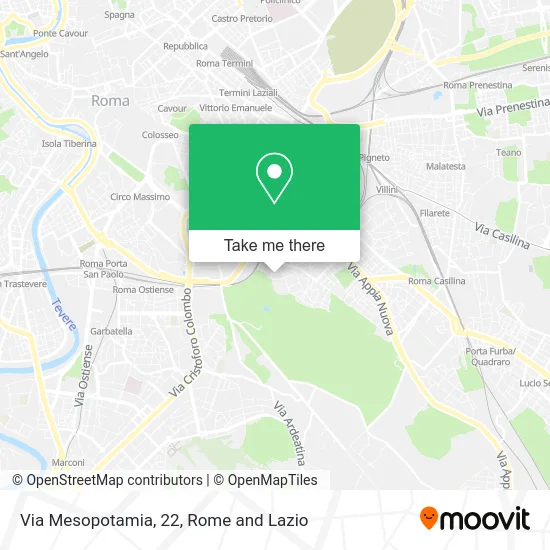 Via Mesopotamia, 22 map