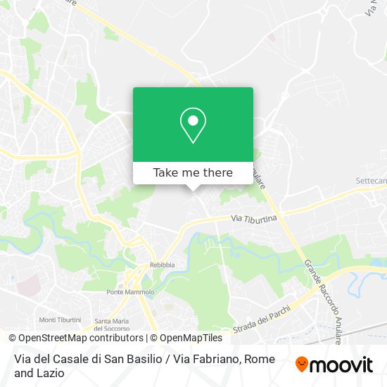 Via del Casale di San Basilio / Via Fabriano map