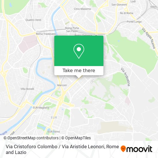 Via Cristoforo Colombo / Via Aristide Leonori map