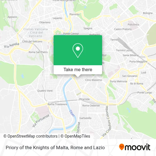 Priory of the Knights of Malta map