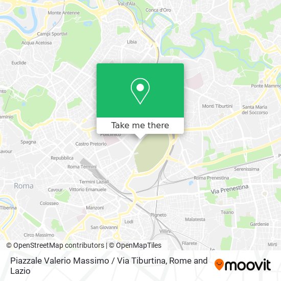 Piazzale Valerio Massimo / Via Tiburtina map