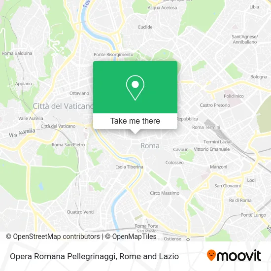 Roman Pilgrimage Office map