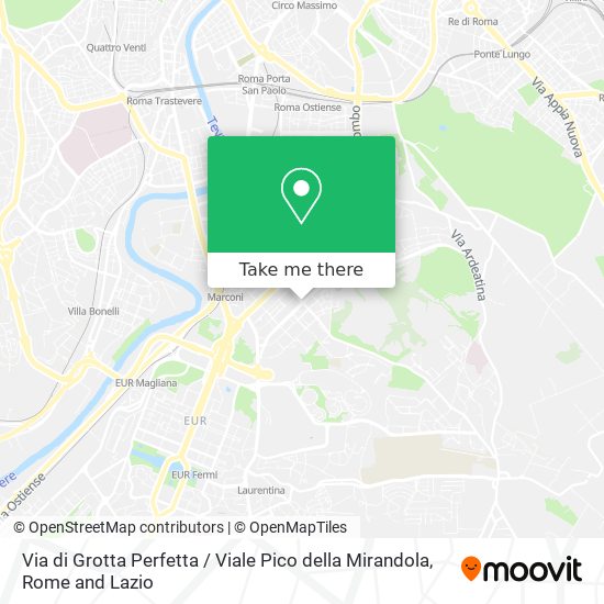 Via di Grotta Perfetta / Viale Pico della Mirandola map