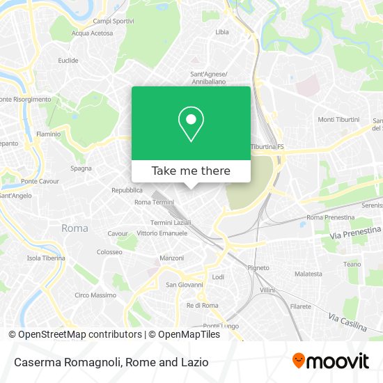 Caserma Romagnoli map