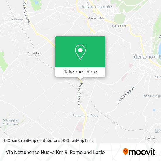 Via Nettunense Nuova Km 9 map