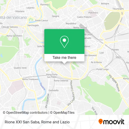 Rione XXI San Saba map