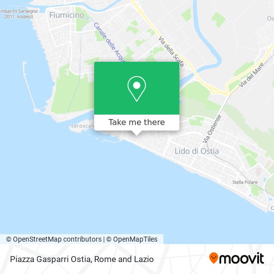 Piazza Gasparri Ostia map