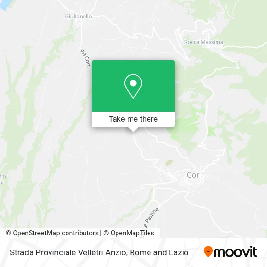 Strada Provinciale Velletri Anzio map