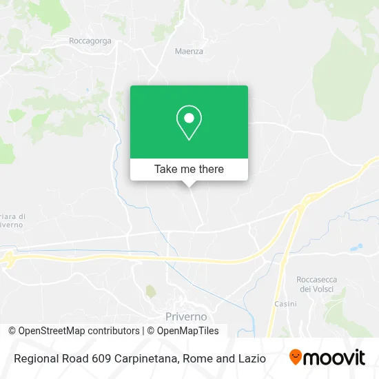 Regional Road 609 Carpinetana map