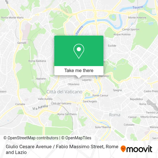Giulio Cesare Avenue / Fabio Massimo Street map