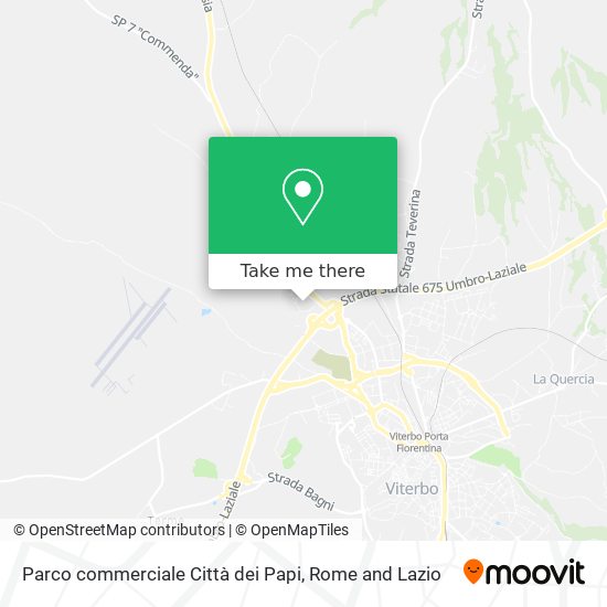 Parco commerciale Città dei Papi map