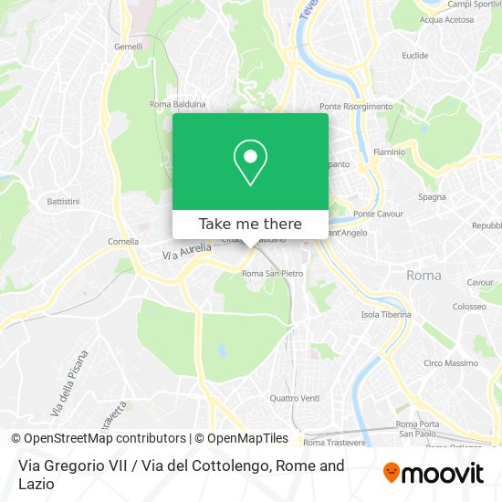 Via Gregorio VII / Via del Cottolengo map