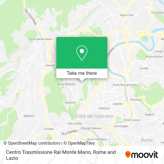 RAI Transmission Center Monte Mario map