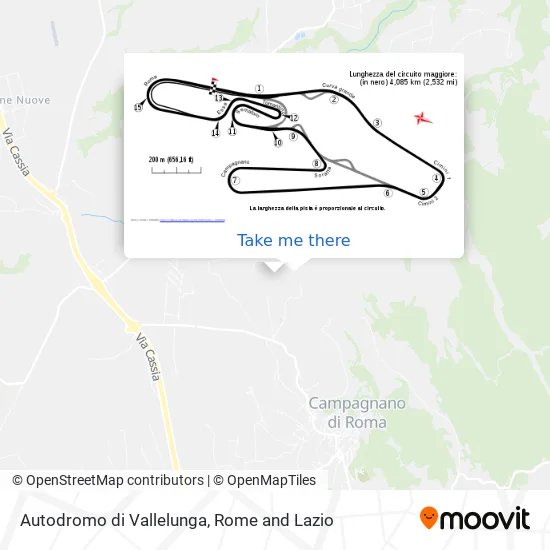 Autodromo di Vallelunga map