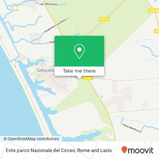 Ente parco Nazionale del Circeo map