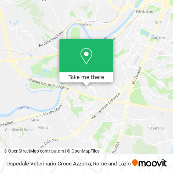 Ospedale Veterinario Croce Azzurra map