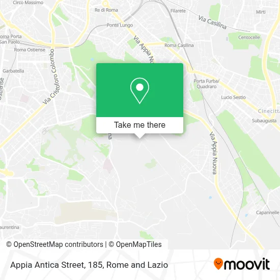 Appia Antica Street, 185 map