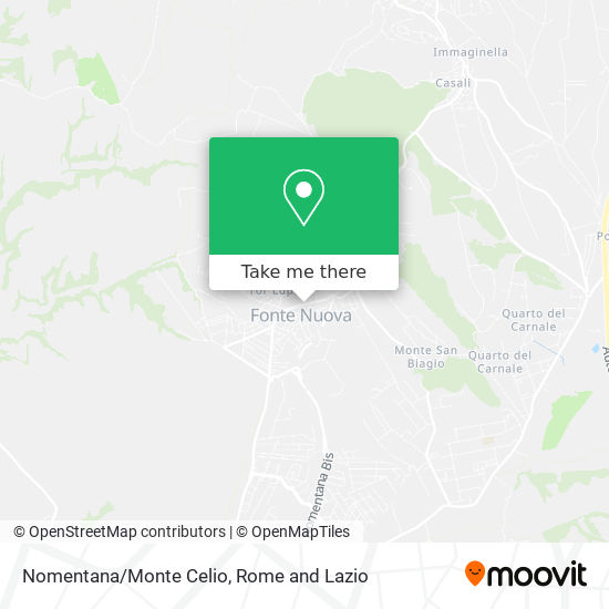 Nomentana/Monte Celio map