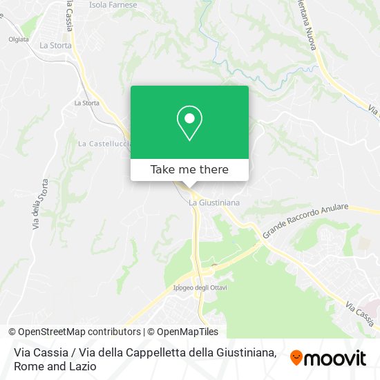 Via Cassia / Via della Cappelletta della Giustiniana map