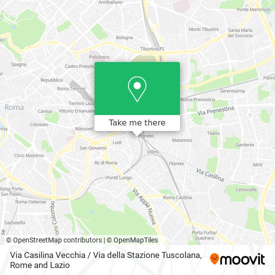 Via Casilina Vecchia / Via della Stazione Tuscolana map