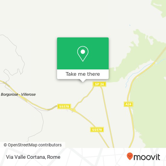 Via Valle Cortana map