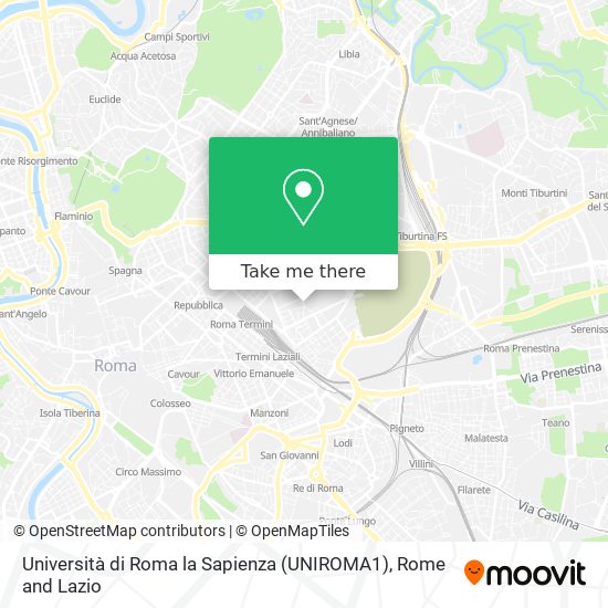 Università di Roma la Sapienza (UNIROMA1) map