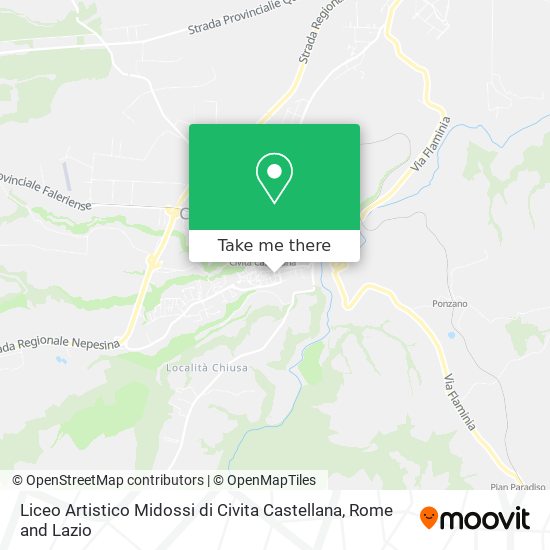 Liceo Artistico Midossi di Civita Castellana map