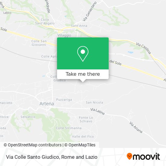 Via Colle Santo Giudico map