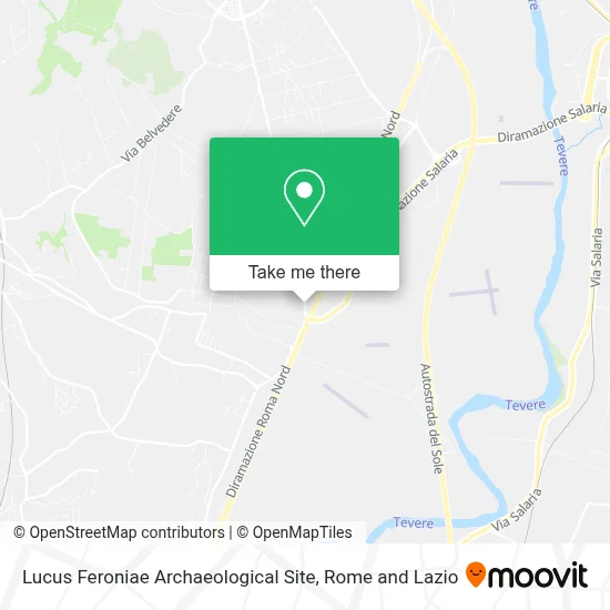 Lucus Feroniae Archaeological Site map