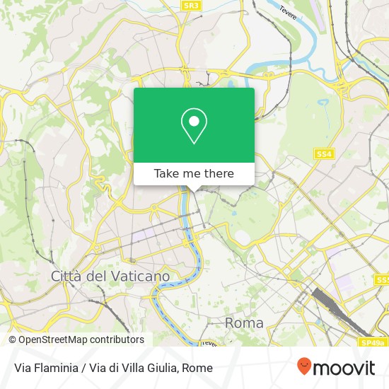 Via Flaminia / Via di Villa Giulia map