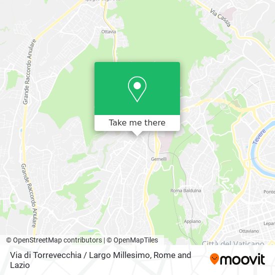 Via di Torrevecchia / Largo Millesimo map