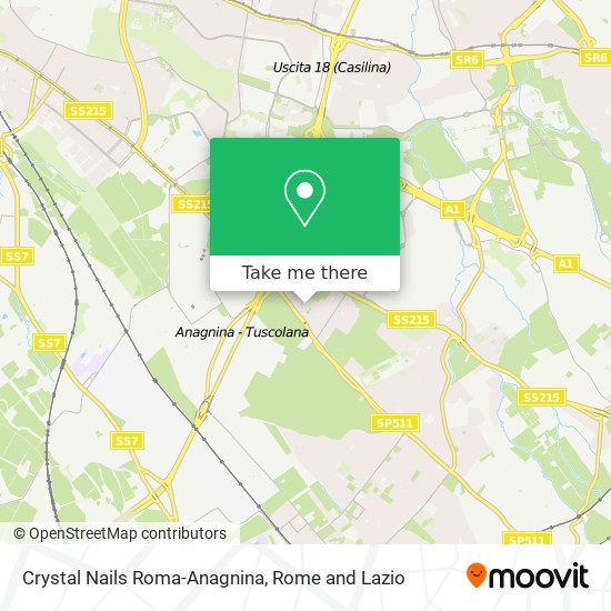 Crystal Nails Roma-Anagnina map