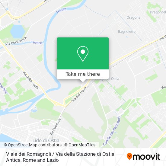 Viale dei Romagnoli / Via della Stazione di Ostia Antica map