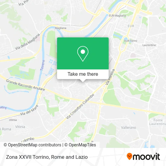 Zona XXVII Torrino map