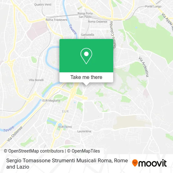 Sergio Tomassone Musical Instruments Rome map