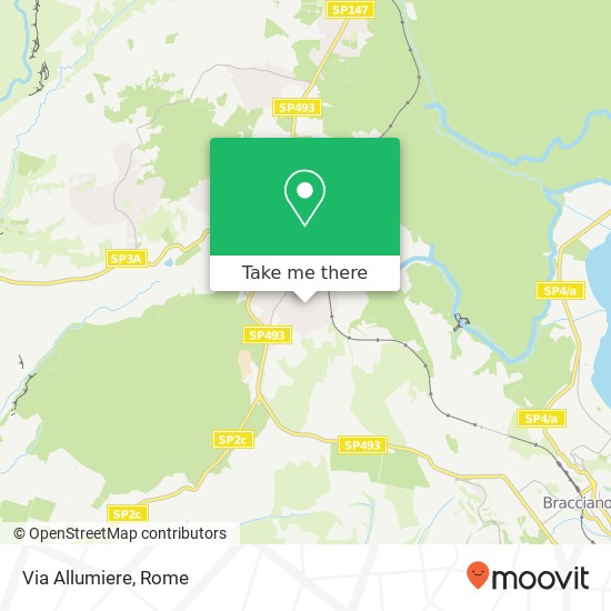 Via Allumiere map