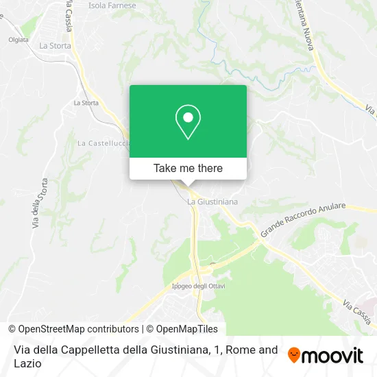 Via della Cappelletta della Giustiniana, 1 map
