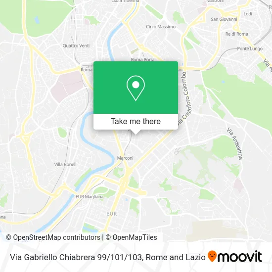 Gabriello Chiabrera Street 99 / 101 / 103 map