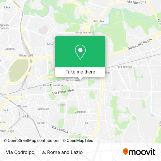 Via Codroipo, 11a map