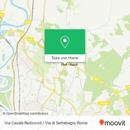 Via Casale Redicicoli / Via di Settebagni map