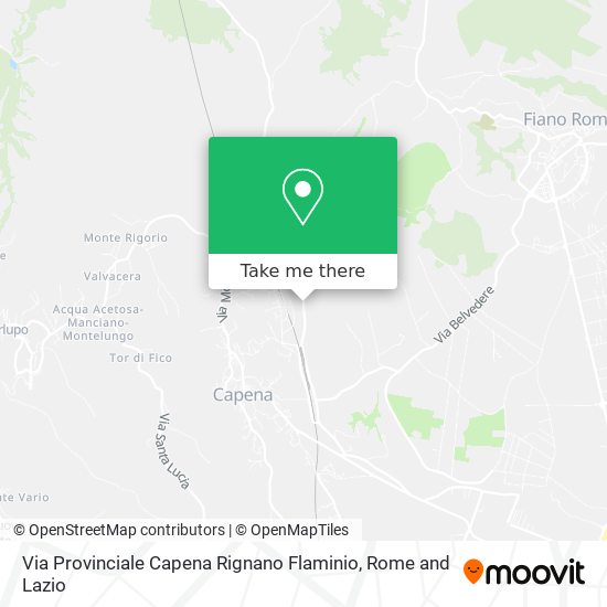 Via Provinciale Capena Rignano Flaminio map