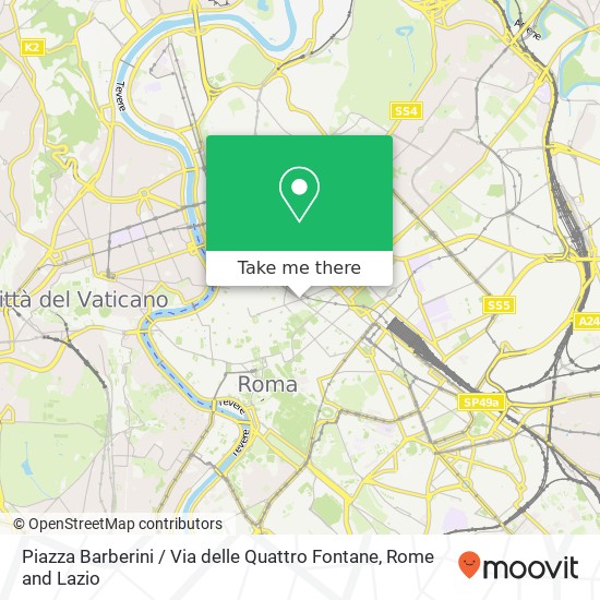 Piazza Barberini / Via delle Quattro Fontane map