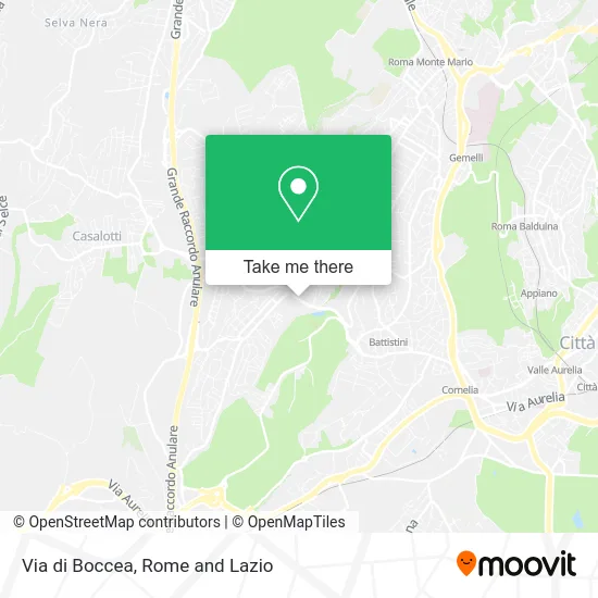 Via di Boccea map