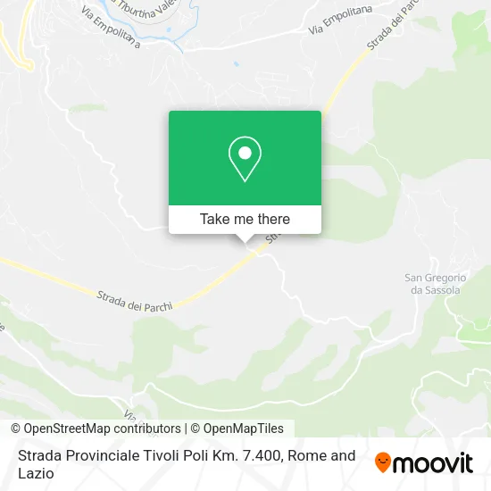 Strada Provinciale Tivoli Poli Km. 7.400 map