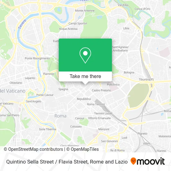 Quintino Sella Street / Flavia Street map