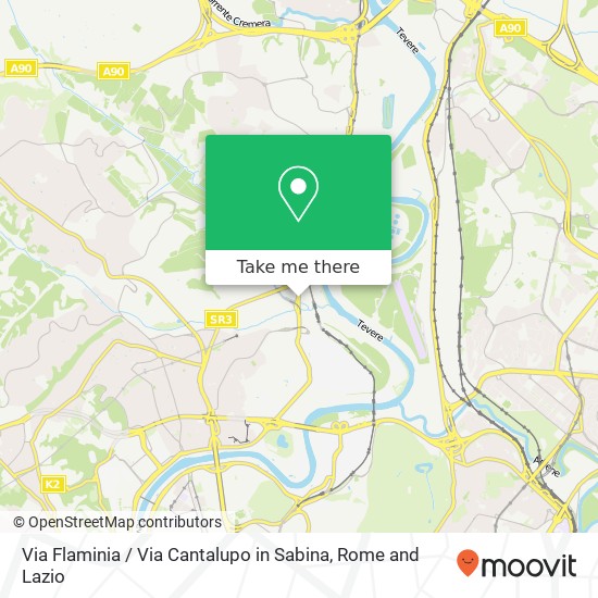Via Flaminia / Via Cantalupo in Sabina map