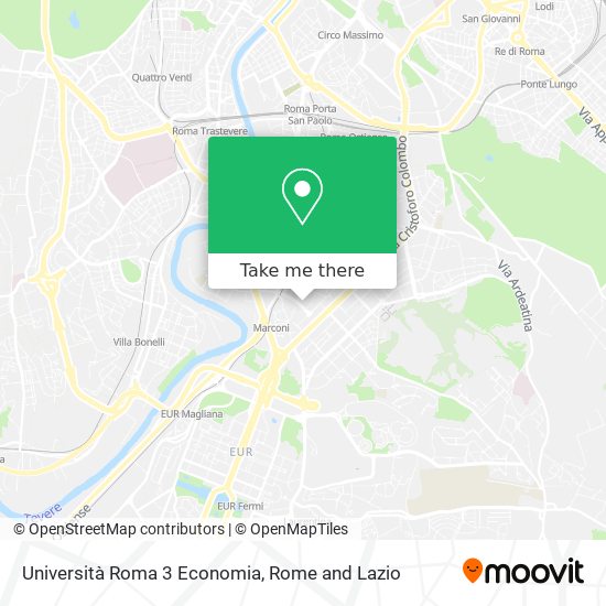 Università Roma 3 Economia map