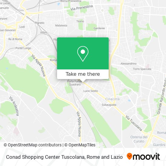 Conad Shopping Center Tuscolana map